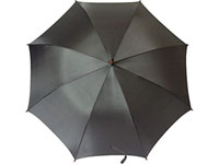 Зонт-трость полуавтоматический с деревянной ручкой, черный