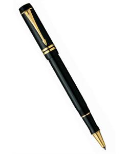Ручка-роллер Parker Duofold T74 International, цвет: Black GT