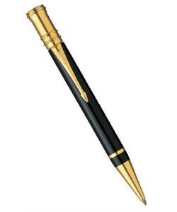 Шариковая ручка Parker Duofold K74 International, цвет: Black GT, стержень: Mblue