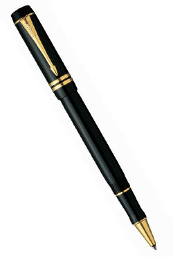 Ручка-роллер Parker Duofold T74, цвет: Black GT