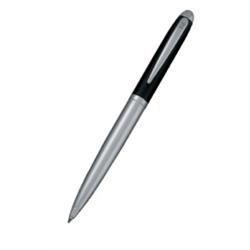 Шариковая ручка NAUTIC Senator, черная с хромом, цвет чернил синий