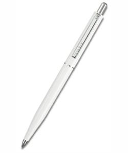 Шариковая ручка  POINT SENATOR, белая с металлическими деталями
