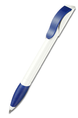 Шариковая ручка HATTRIX SOFT SENATOR, бело-синяя, цвет чернил синий