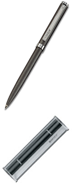 Шариковая ручка DELGADO SENATOR матовый антрацит с серебром + футляр 154