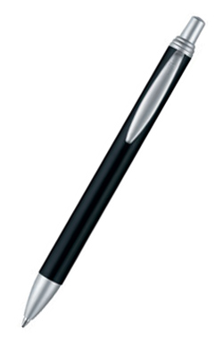 Шариковая ручка BEAUTY SENATOR, черная, цвет чернил синий