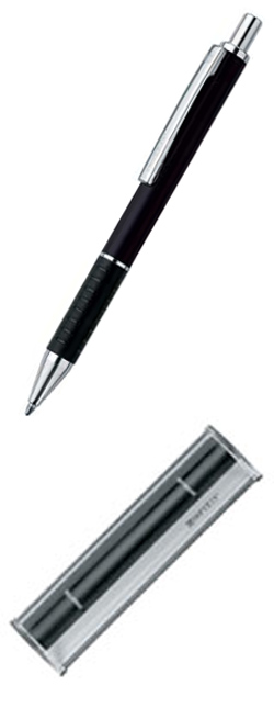 Шариковая ручка SOFTSTAR ALU SENATOR черная + футляр ЕТ154