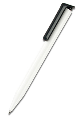 Шариковая ручка SUPER-HIT SENATOR, белая/черная, цвет чернил черный