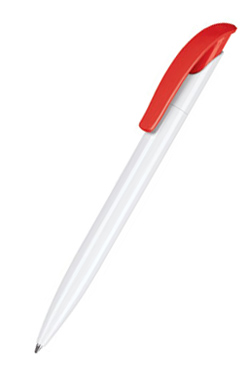 Шариковая ручка СHALLENGER BASIC SENATOR белый корпус/ красный клип