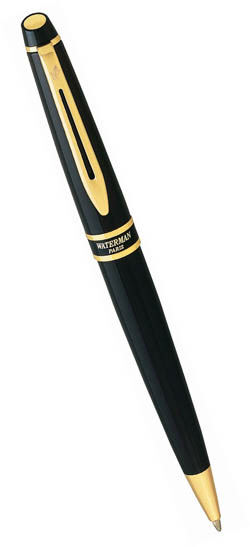 Шариковая ручка Waterman Expert, цвет: Black, стержень: Mblue (20021)
