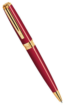 Шариковая ручка Waterman Exception, цвет: Slim Red GT, стержень: Mblue