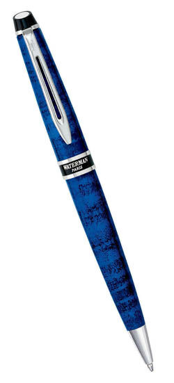 Шариковая ручка Waterman Expert, цвет: Marbled Blue, стержень: Mblue (W27564K)