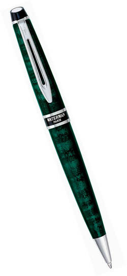 Шариковая ручка Waterman Expert, цвет: Marbled Green, стержень: Mblue (W27584K)