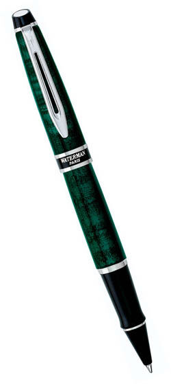 Ручка-роллер Waterman Expert, цвет: Marbled Green, стержень: Fblk (W27587T)